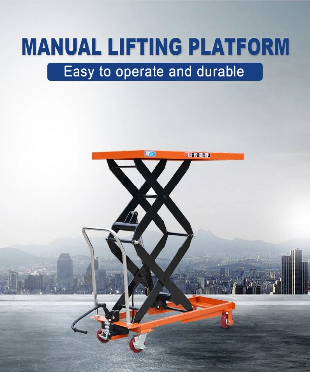 1m Lift Height 2000kg Load Electric Trolley Hydraulic Scissor Lift Table