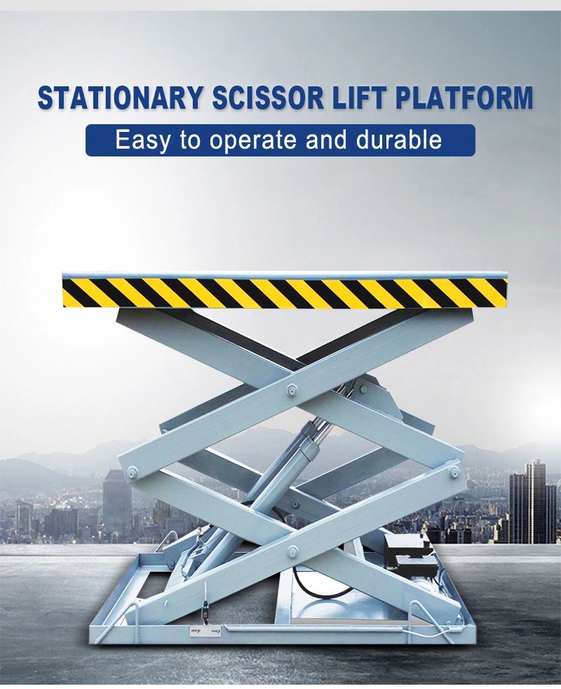 7m Stationary Vertical Scissor Lift Electric Hydraulic Scissor Table Lift