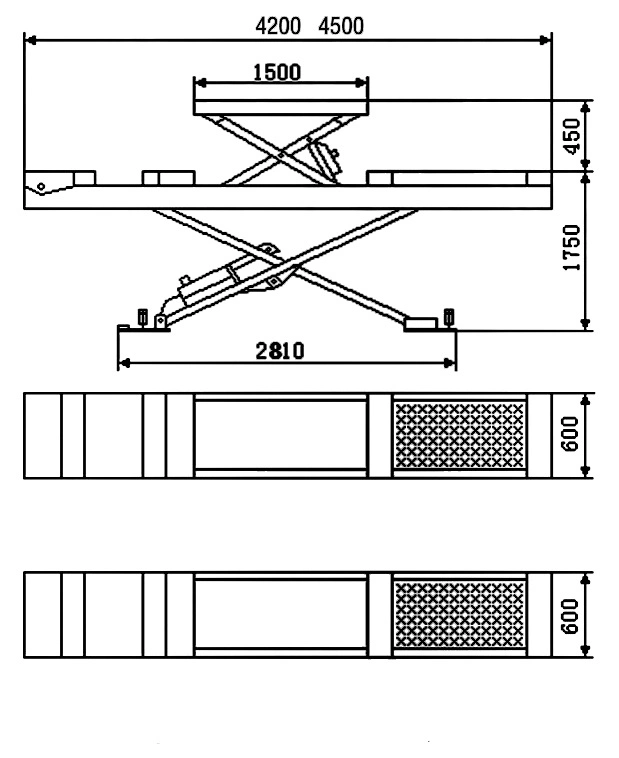 Automatic Vehicle Wheel Aligner Lift/Turntable for Alignment Scissor Lift/4 Post Lift