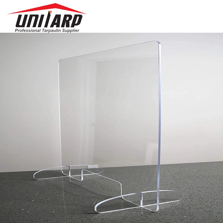 Office Free Installation Sneeze Guard 24'' Tall Acrylic Sheets Deck Barrier Shield