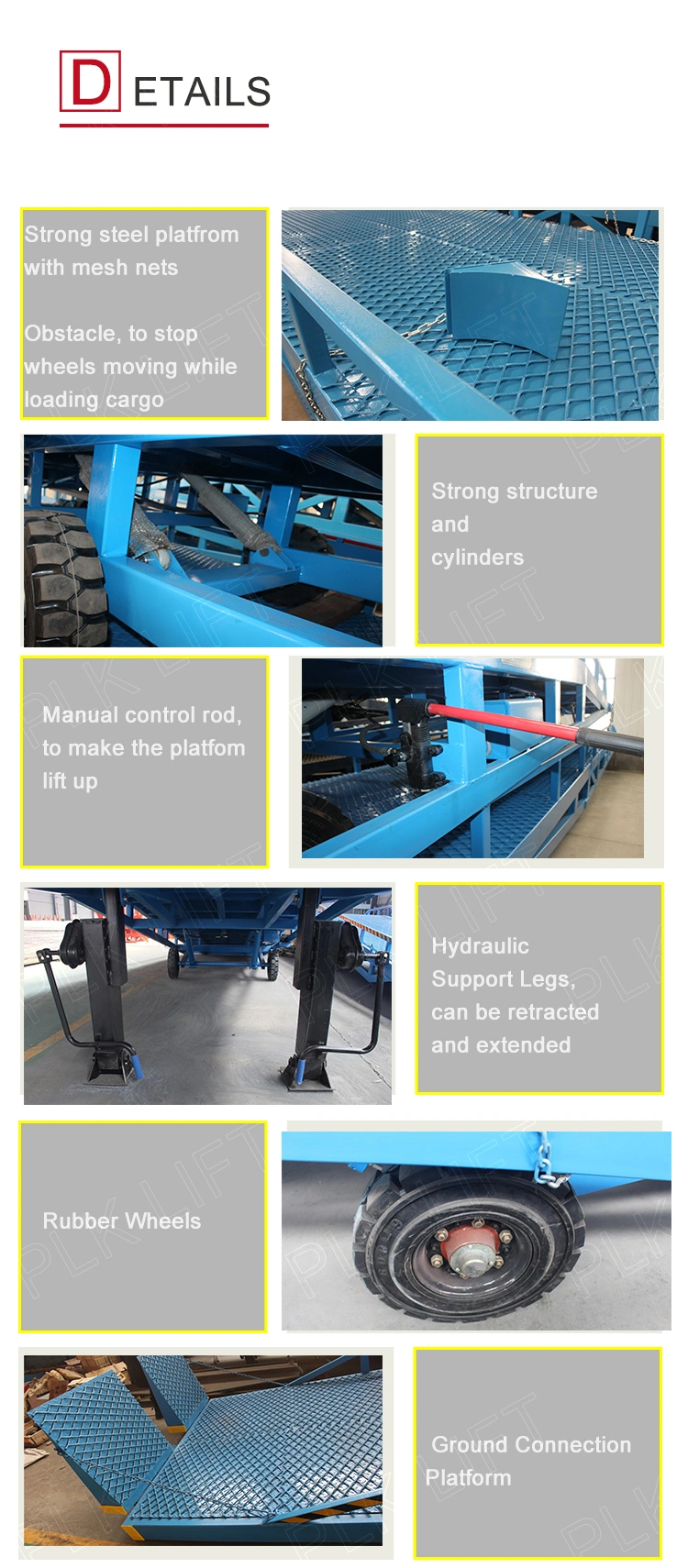 Plk Lift Manufacturered Hydraulic Mobile Dock Ramp