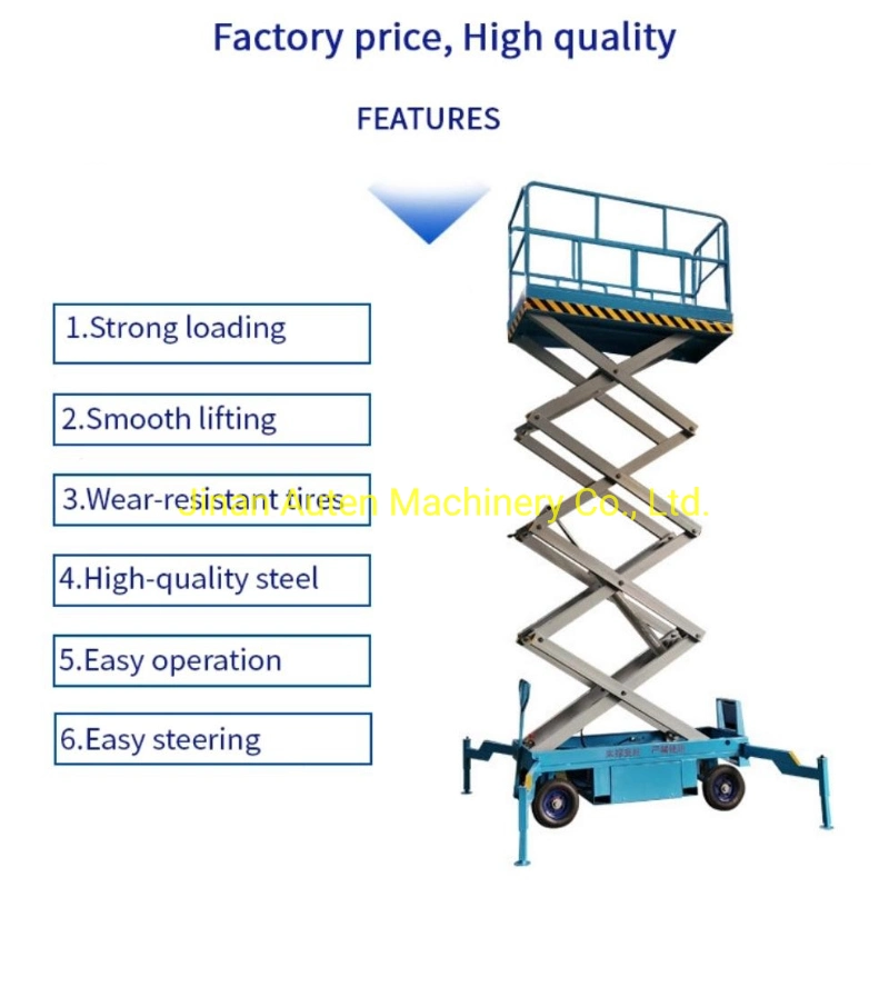 4m 500kgs Movable Scissor Lift Platform Lifting Platform