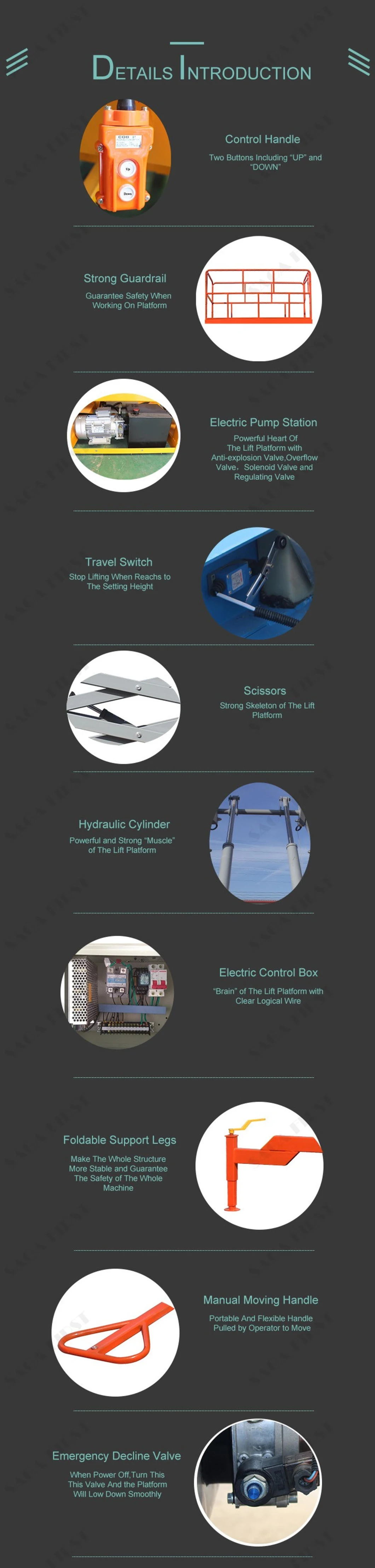 Manual Hydraulic Mechanical Scissor Lift Table