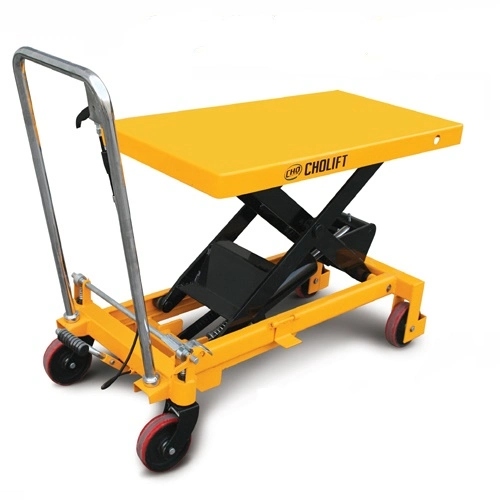 Hydraulic Foot Pump Mechanical Scissor Lift Table with Good Quality