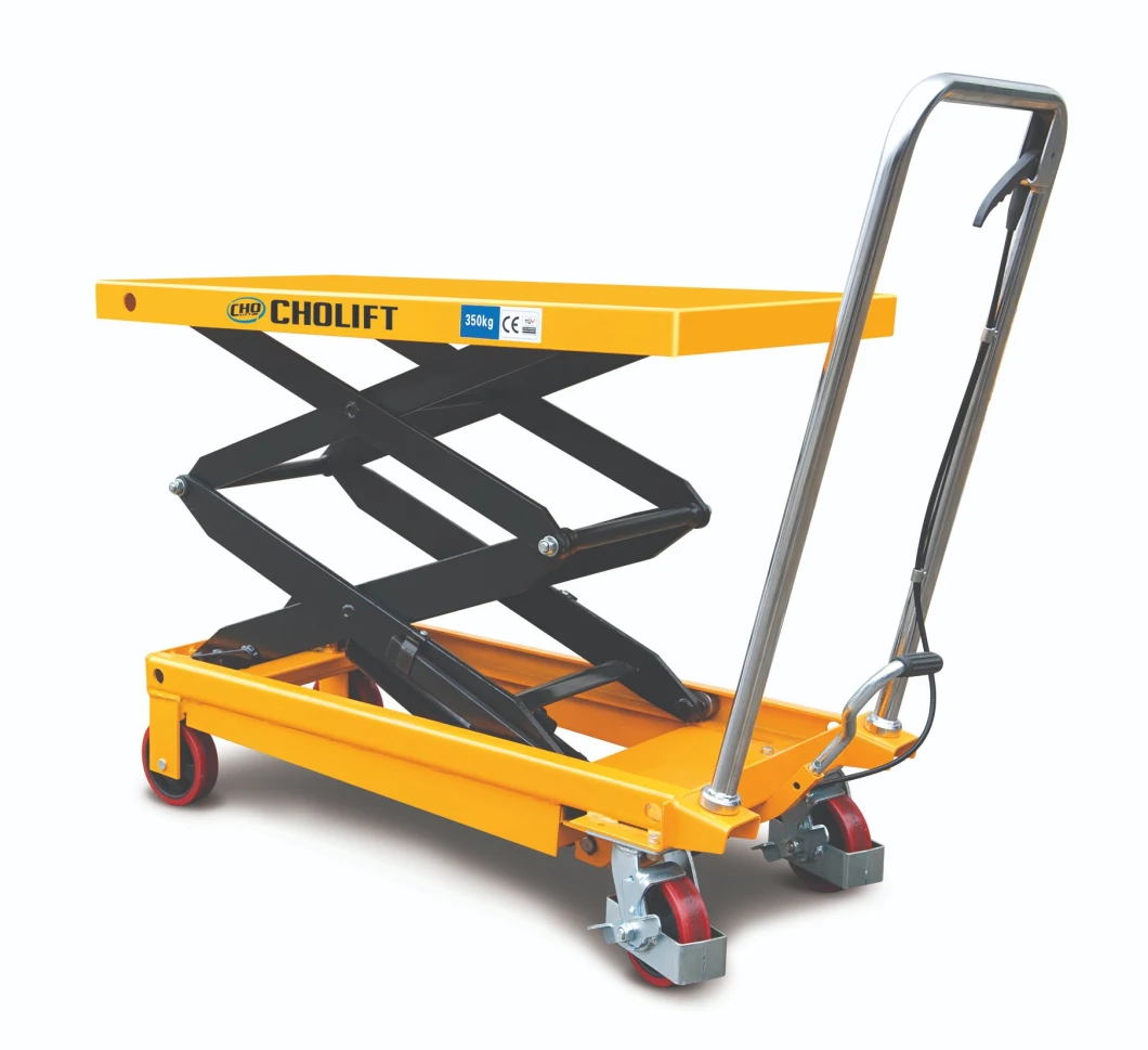 Hydraulic Foot Pump Mechanical Scissor Lift Table with Good Quality