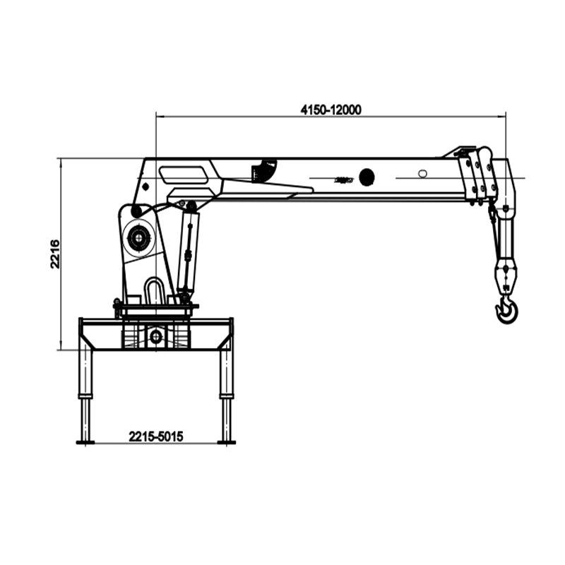 HBQZ Small Lift 7 Tons Construction Telescopic Boom Truck Mounted Crane