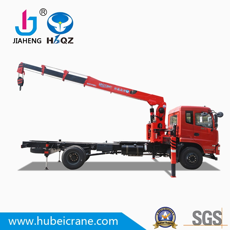 HBQZ Small Lift 7 Tons Construction Telescopic Boom Truck Mounted Crane