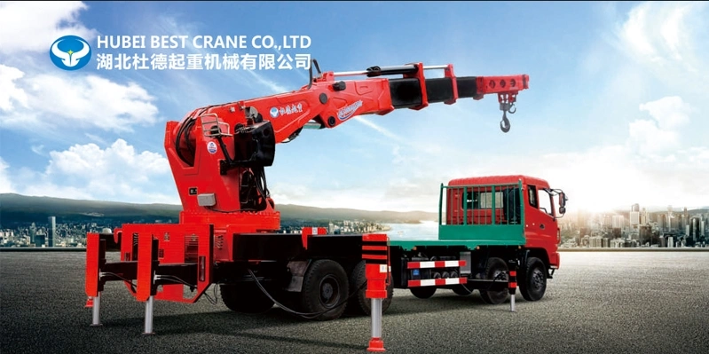 HBQZ Small Lift 7 Tons Construction Telescopic Boom Truck Mounted Crane