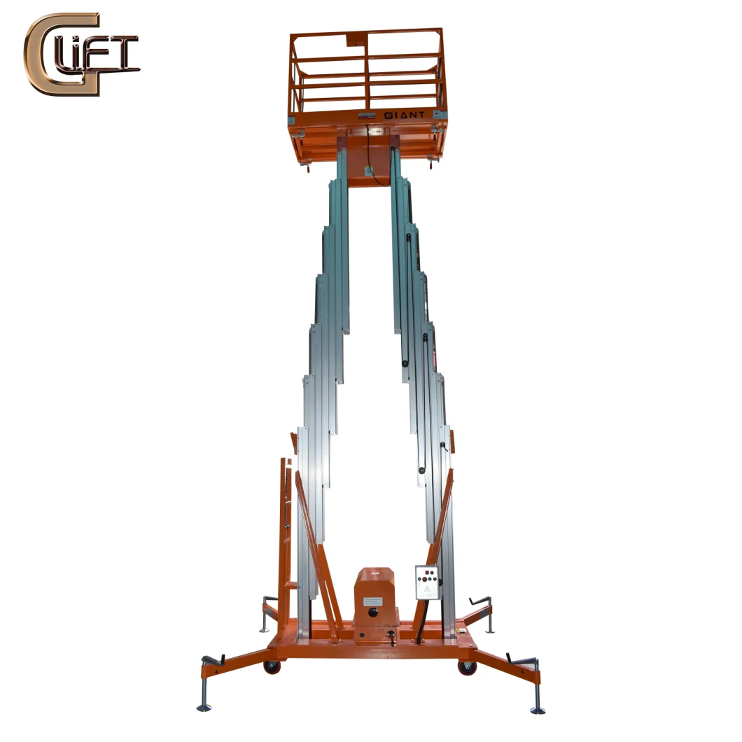 Aluminum Mast Aerial Work Platform Electric Work Platform with Double Mast (GTWY-S)