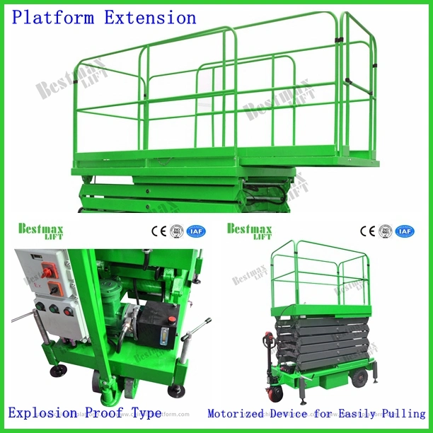 9m Platform Height 1t Load Mobile Scissor Lift Platform