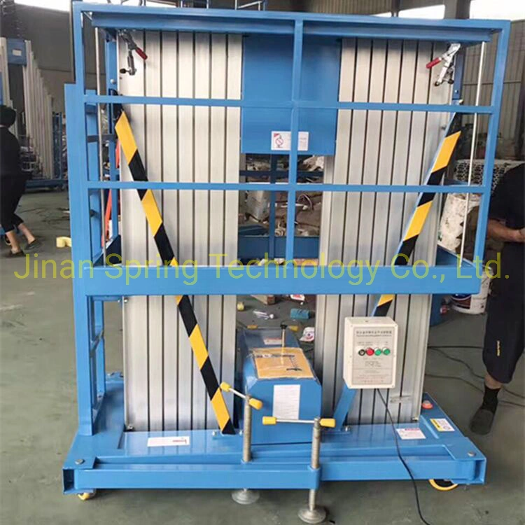 6m 8m Aluminum Lift Table Single Mast Work Lift Platform Electric Lift Table Lifting Equipment Aerial Work Platform Work Platform