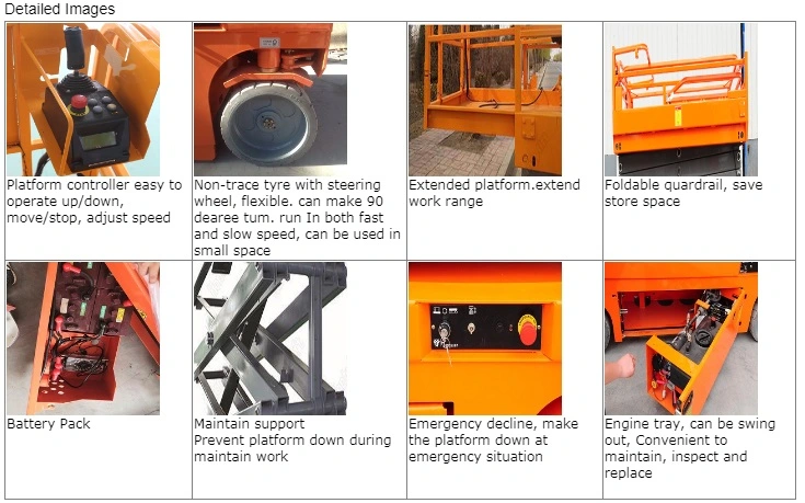 6m to 18m Mini Small Mechanism Hydraulic Scissor Lift Platform Table Self Propelled Mobile Electric Scissor Lifts