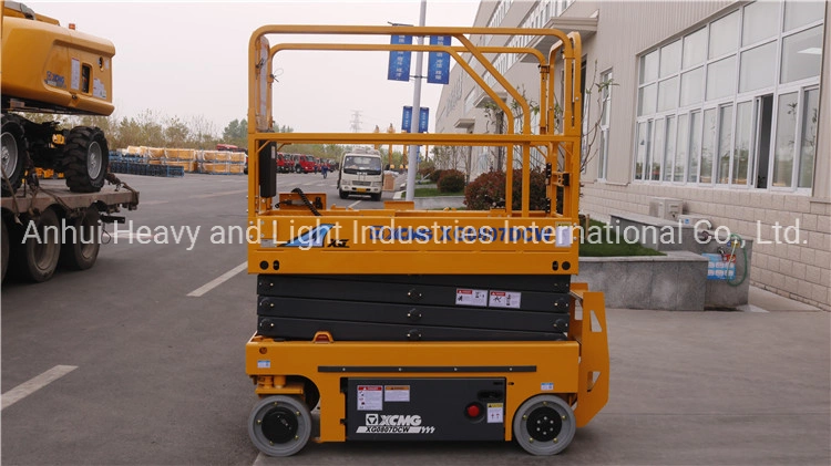 Electric Vertical Platform Lift Xg0807dcw Mini 8m Mobile Car Aerial Work Platform Scissor Lifts Price