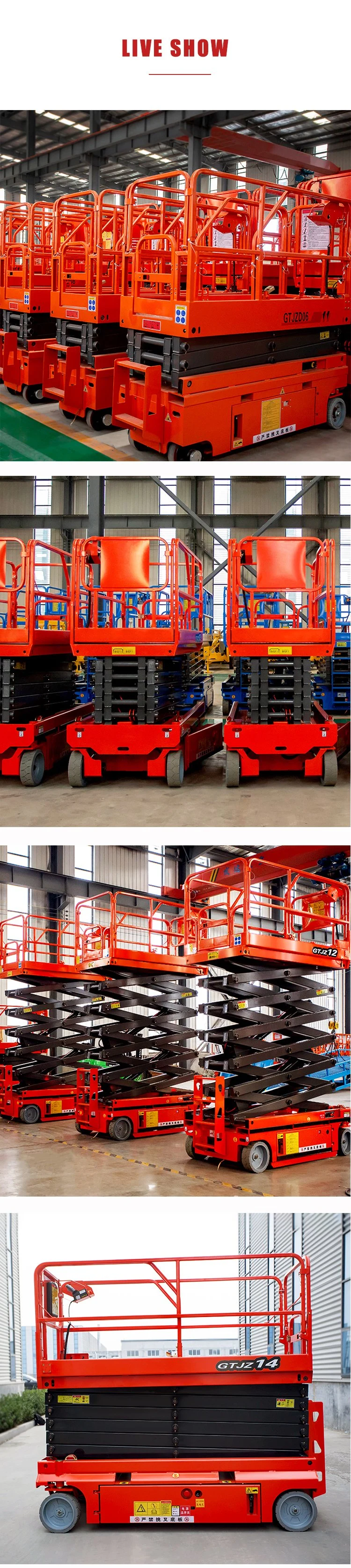 Electric Scissor Car Lift Aerial Platform Elevator Used Hydraulic Lift