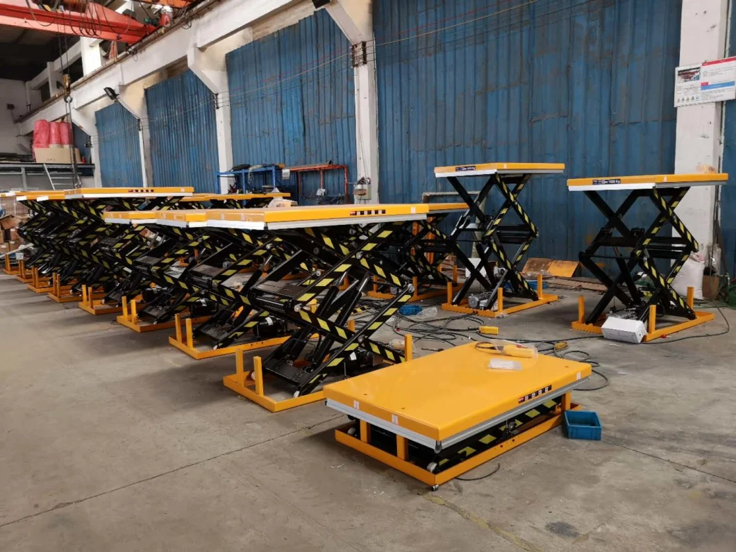 Warehouse Cargo Lifting Platform 1000kg 2000kg Hydraulic Scissor Lift Table for Sale