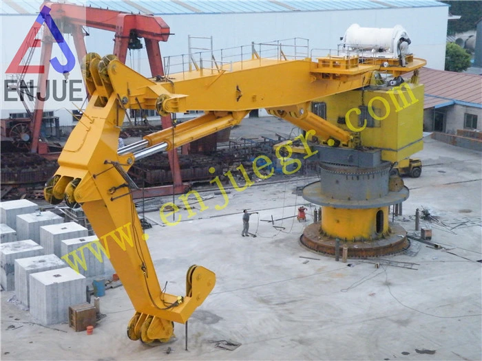 100t Hydraulic Knuckle Boom Crane Hydraulic Knuckle Telescopic Boom Jib Pedestal Provision Offshore Ship Crane