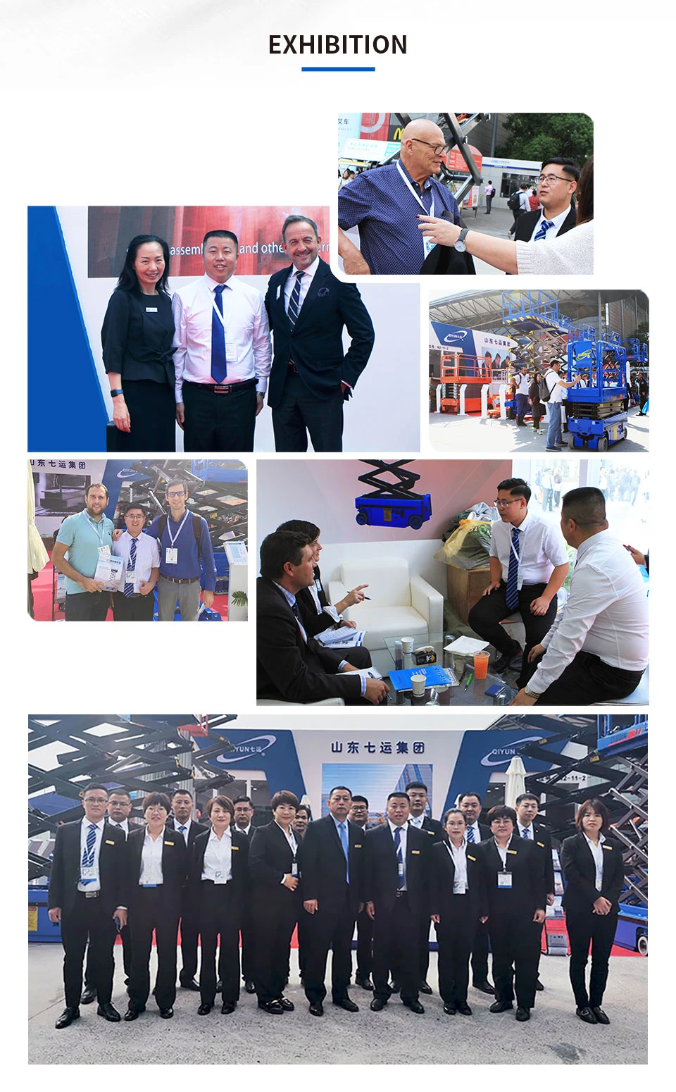 China Qiyun Ce ISO9001 Lifting Platform Working Platform Hydraulic Lift Moveable Four Wheels Scissor Lifts