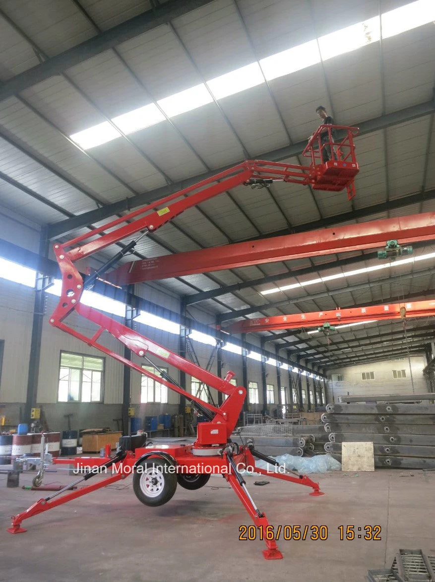 CE Certificated Pull-Behind Hydraulic Trailer Boom Lift