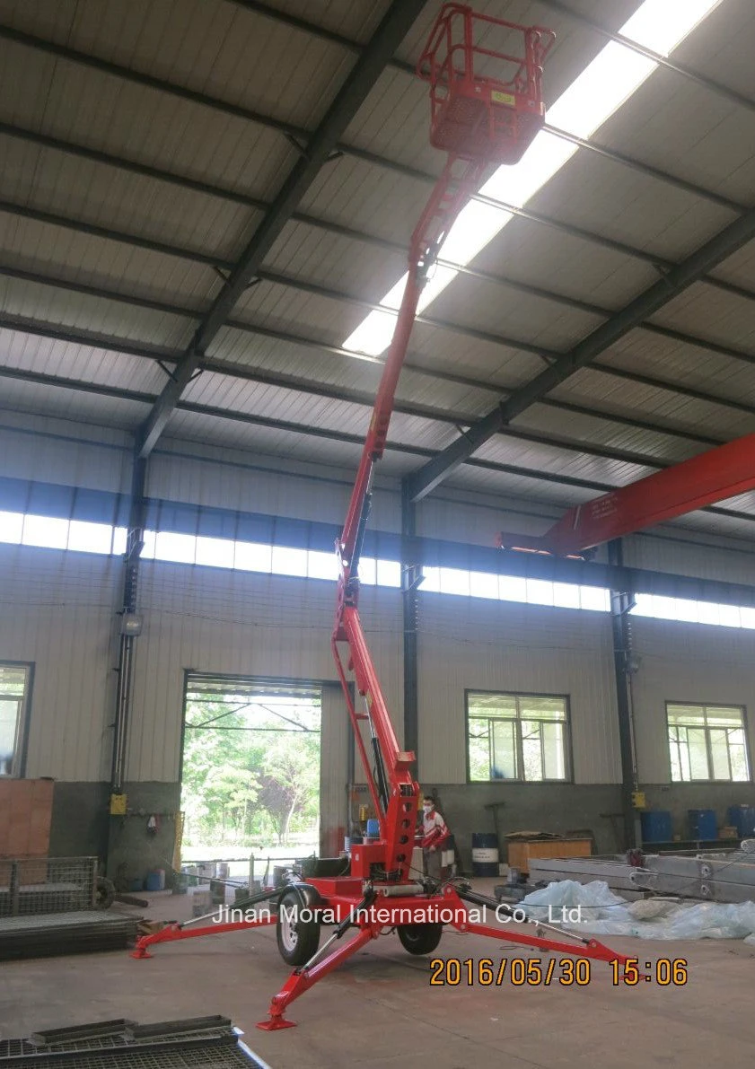 CE Certificated Pull-Behind Hydraulic Trailer Boom Lift