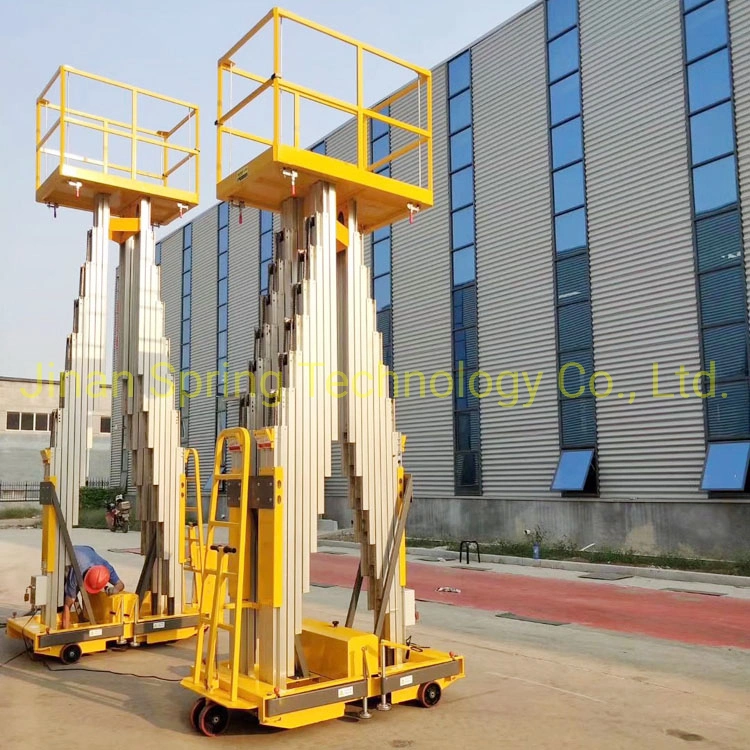 6m 8m Aluminum Lift Table Single Mast Work Lift Platform Electric Lift Table Lifting Equipment Aerial Work Platform Work Platform