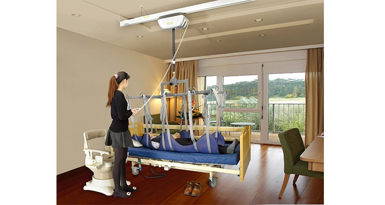 Barrier-Free Hospital Ceiling Lift with Hand Control Used in Hospital Home and Community Designed for Patients