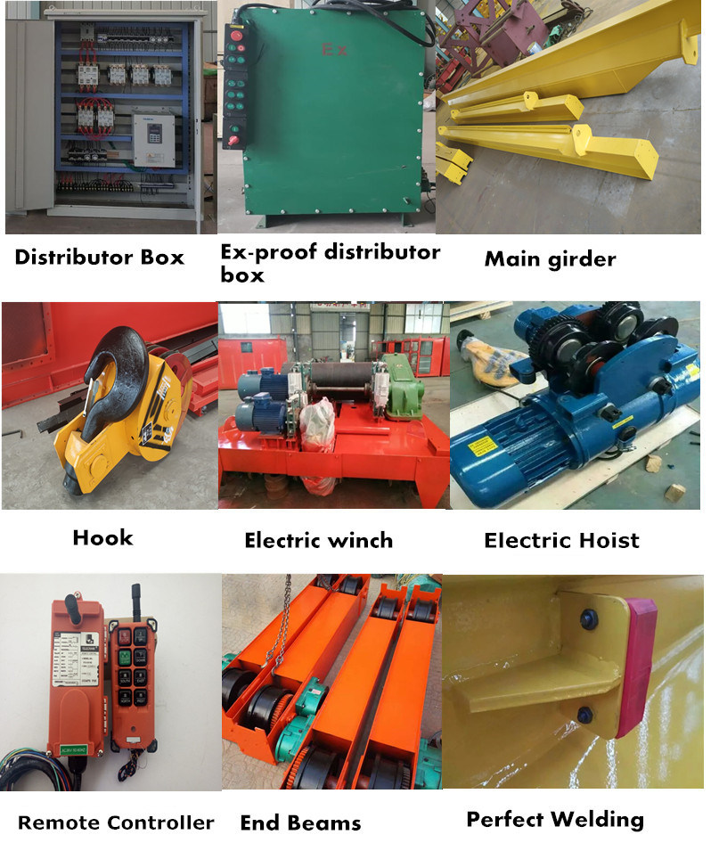 Wireless Remote Control Electric Rope Hoist Overhead Crane