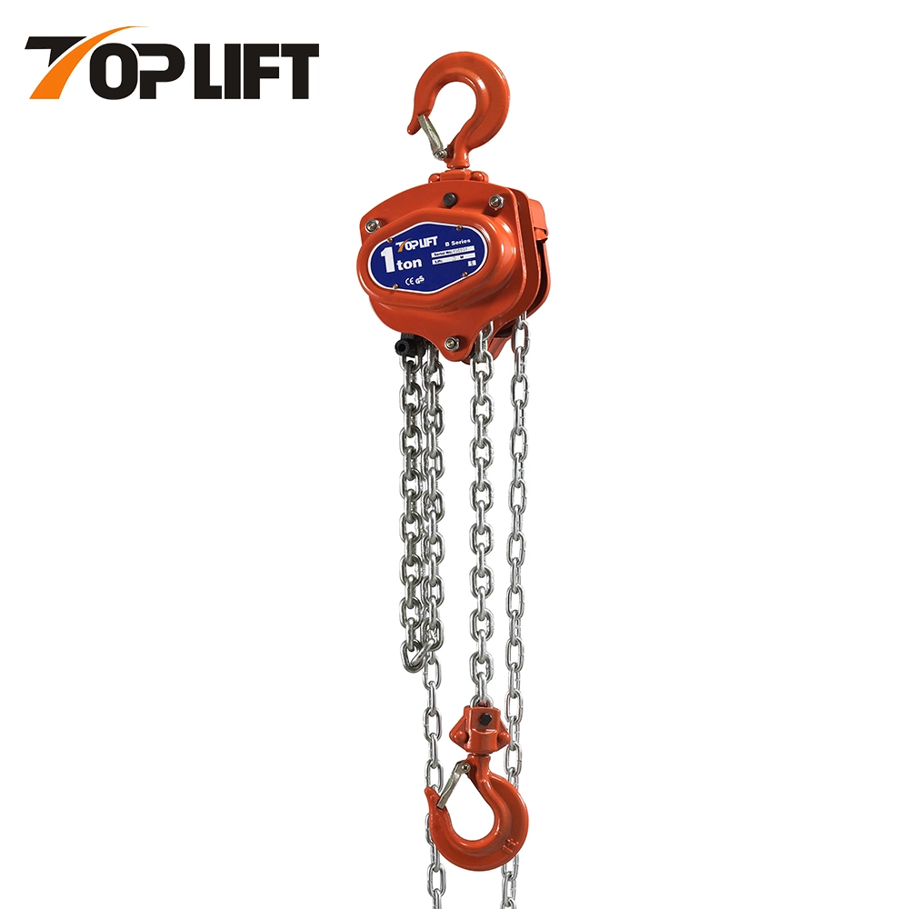 Tp-100A 1t Manual Pulley Chain Hoist Chain Block with G80 Load Chain