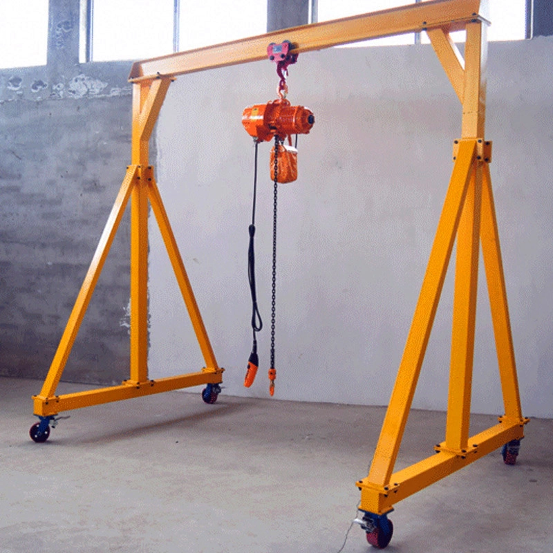 a Frame Mini Portal Gantry Crane Fitted with Rope Hoist Chain Hoist