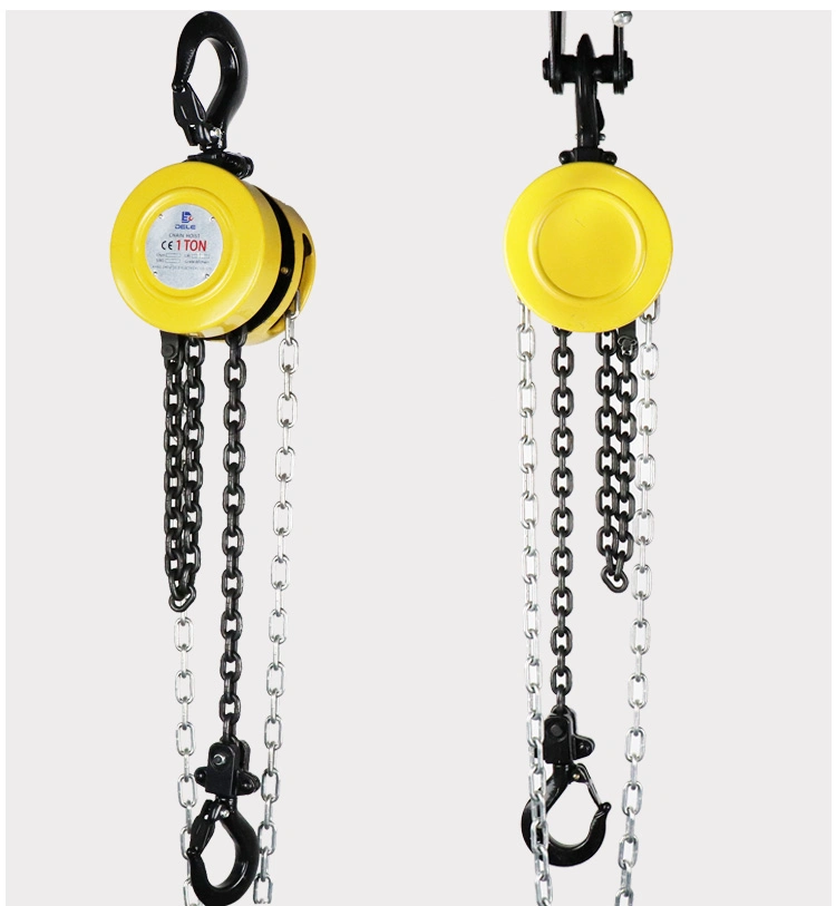 Hangzhou Dele Professional Sk Manual 1 Ton Chain Hoist Hand Lifting Pulley Chain Block