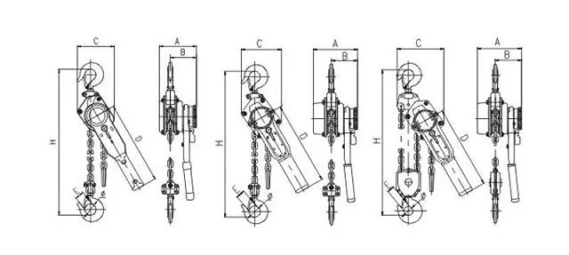 Hand Lifting Lever Pulley Block Chain Hoist