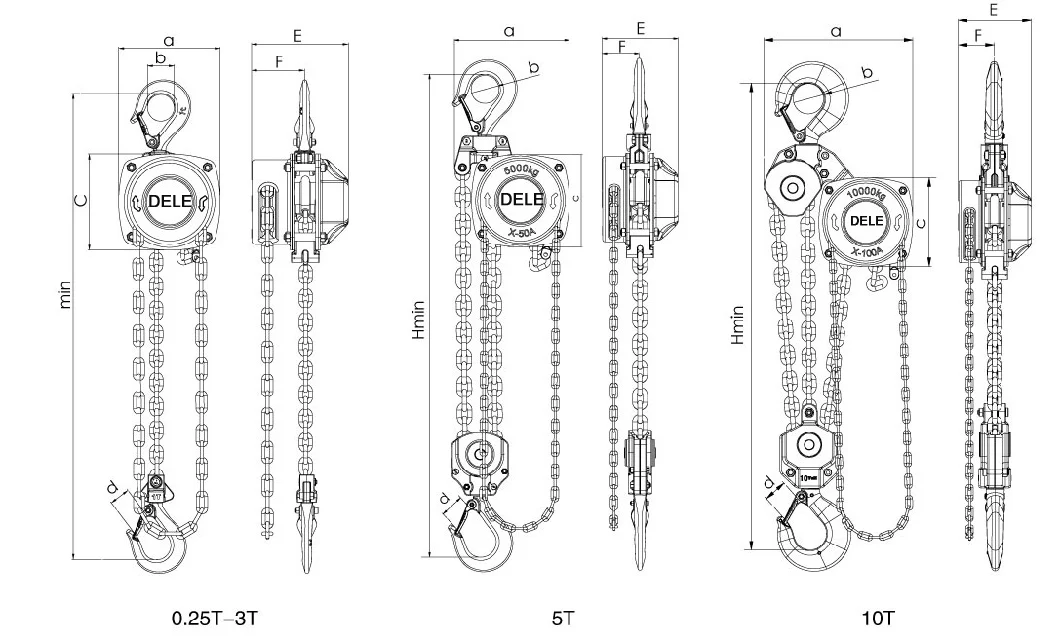 1t to 50t Manual Hoist Block Chain Hoist