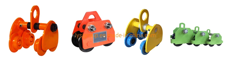 1t 3t 5t Hand Pull Manual Plain Trolley for Lifting Hoist Winch
