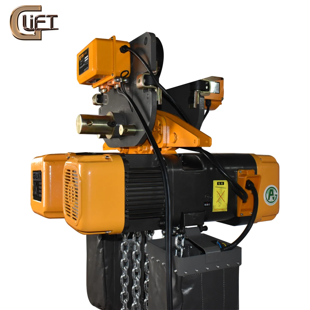 China Manufactory 10 Tons High Quality Electric Chain Hoist Block with Trolley (HHBD-II-T 10T)
