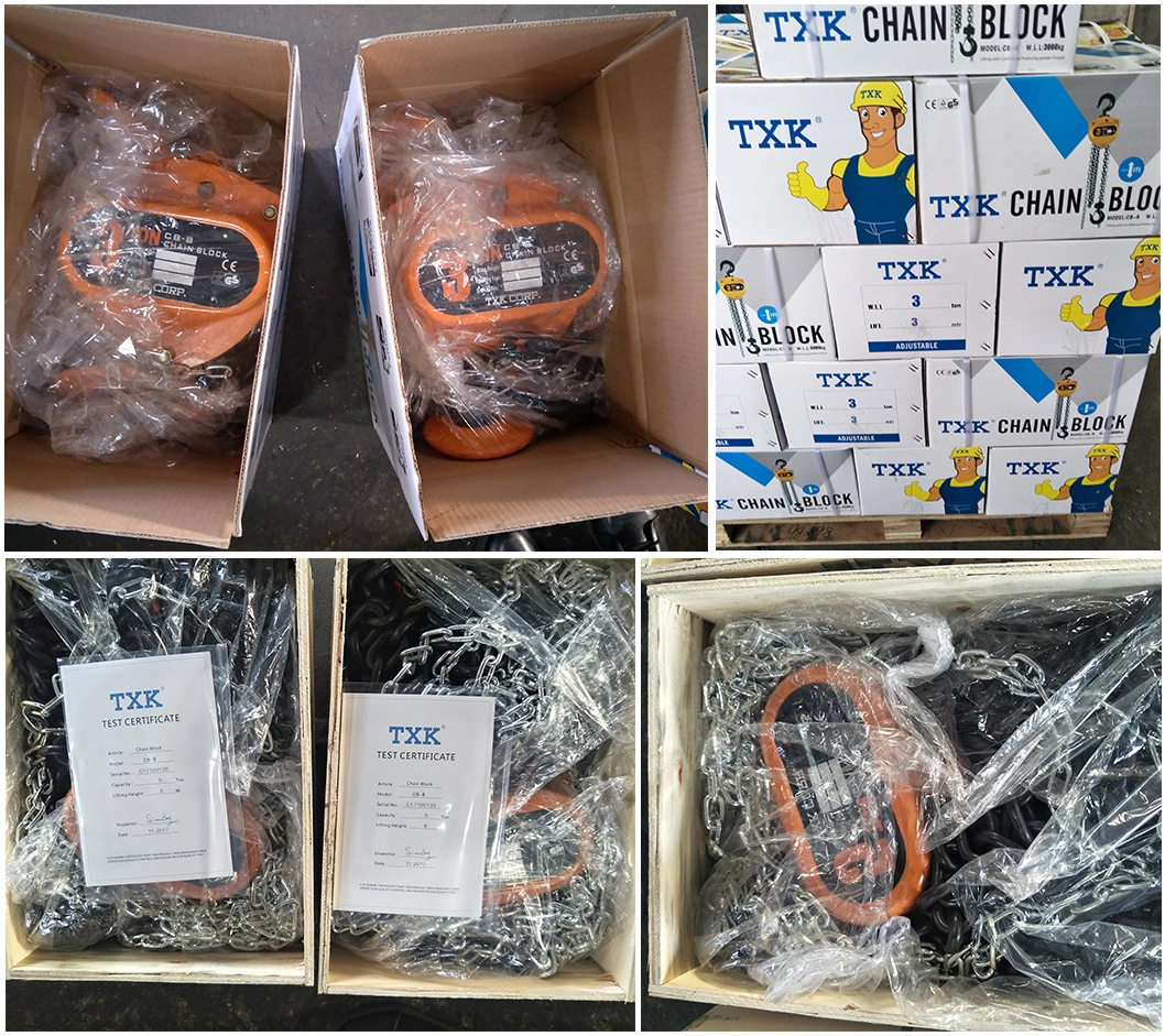 Txk 10t, 20t, 50t Chain Block, Manual Chain Hoist, Chain Pulley Block