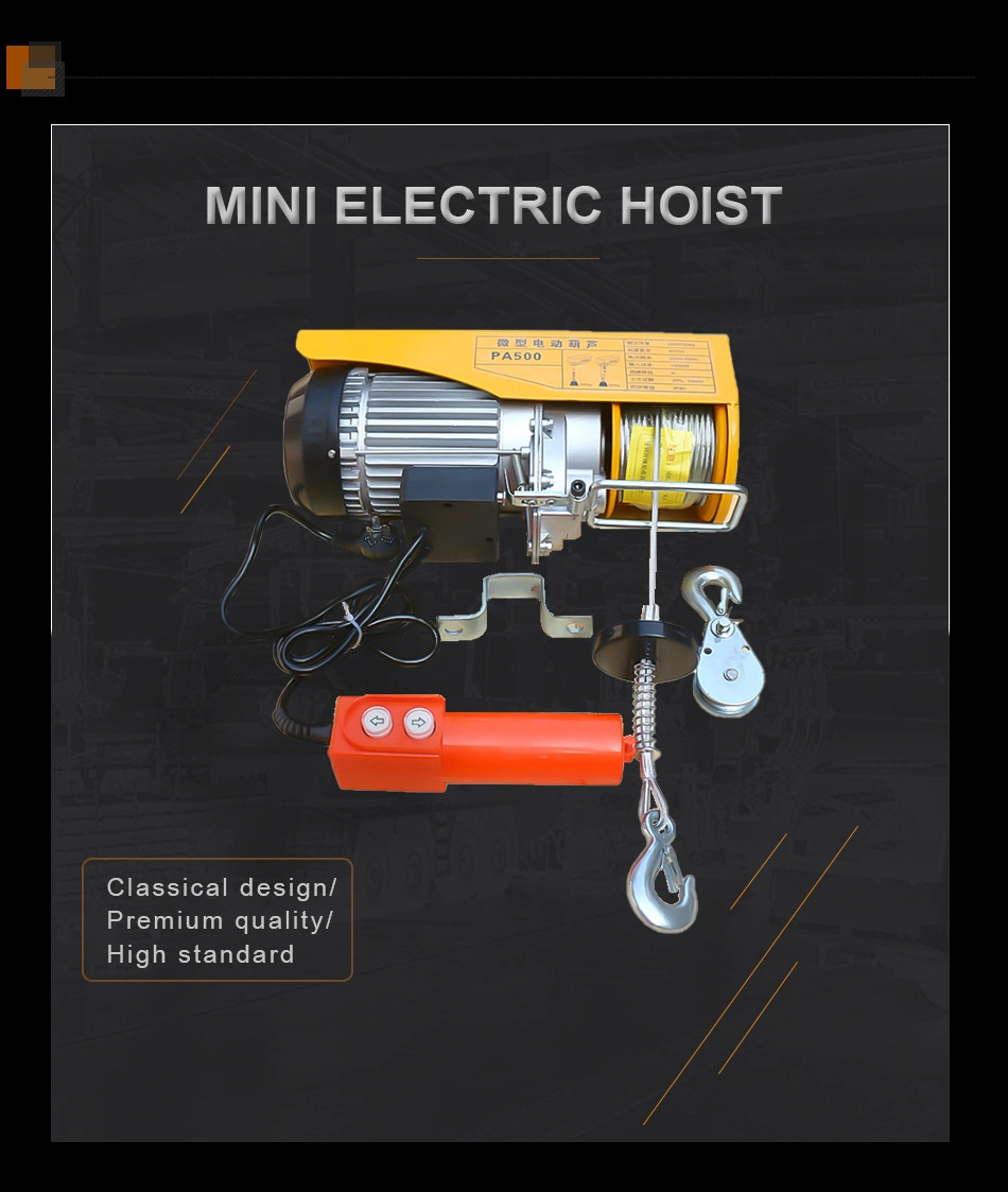 Txk Easy Install PA Electric Pulling Hoist Mini Electric Crane Hoist 200 Kg
