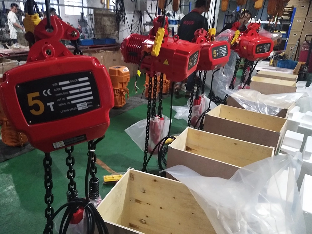 Motor Lifting Electric Chain Crane 1 Ton Hoist with Electric Monorail Trolley