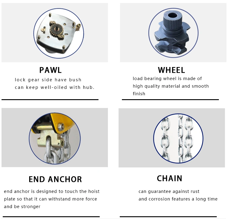 0.5t-10t Manual Chain Hoist Chain Pulley Block