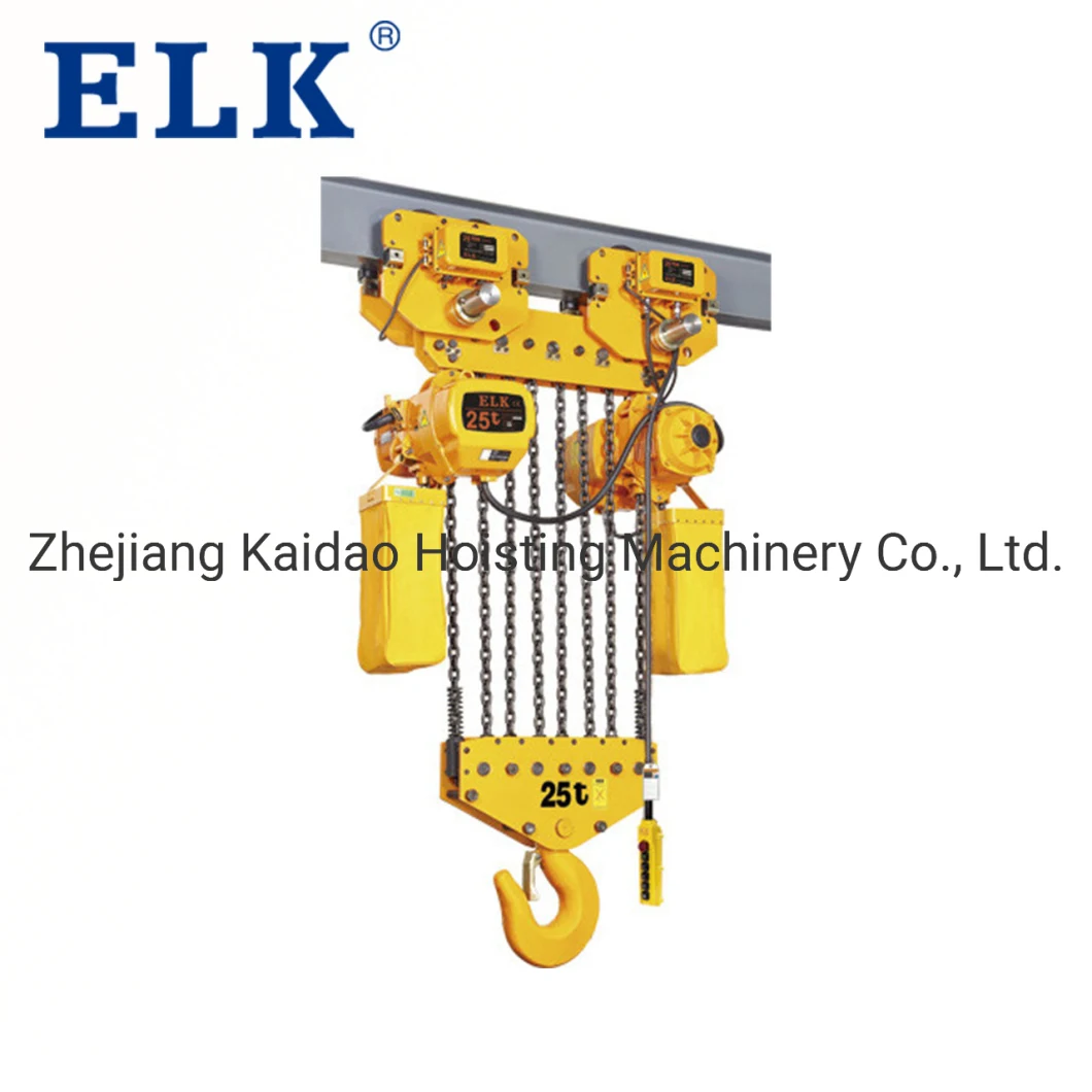 25ton Double Speed Electric Chain Hoist with Manual Trolley