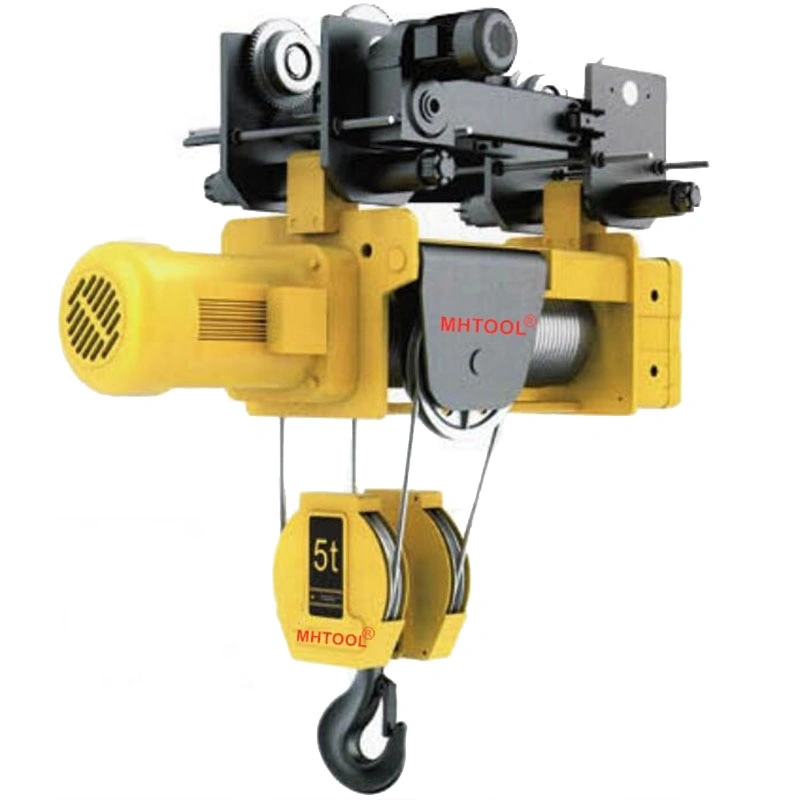 5tonne European Standard Electric Wire Rope Hoist with CE Certificate for Single Rail Electric Trolley