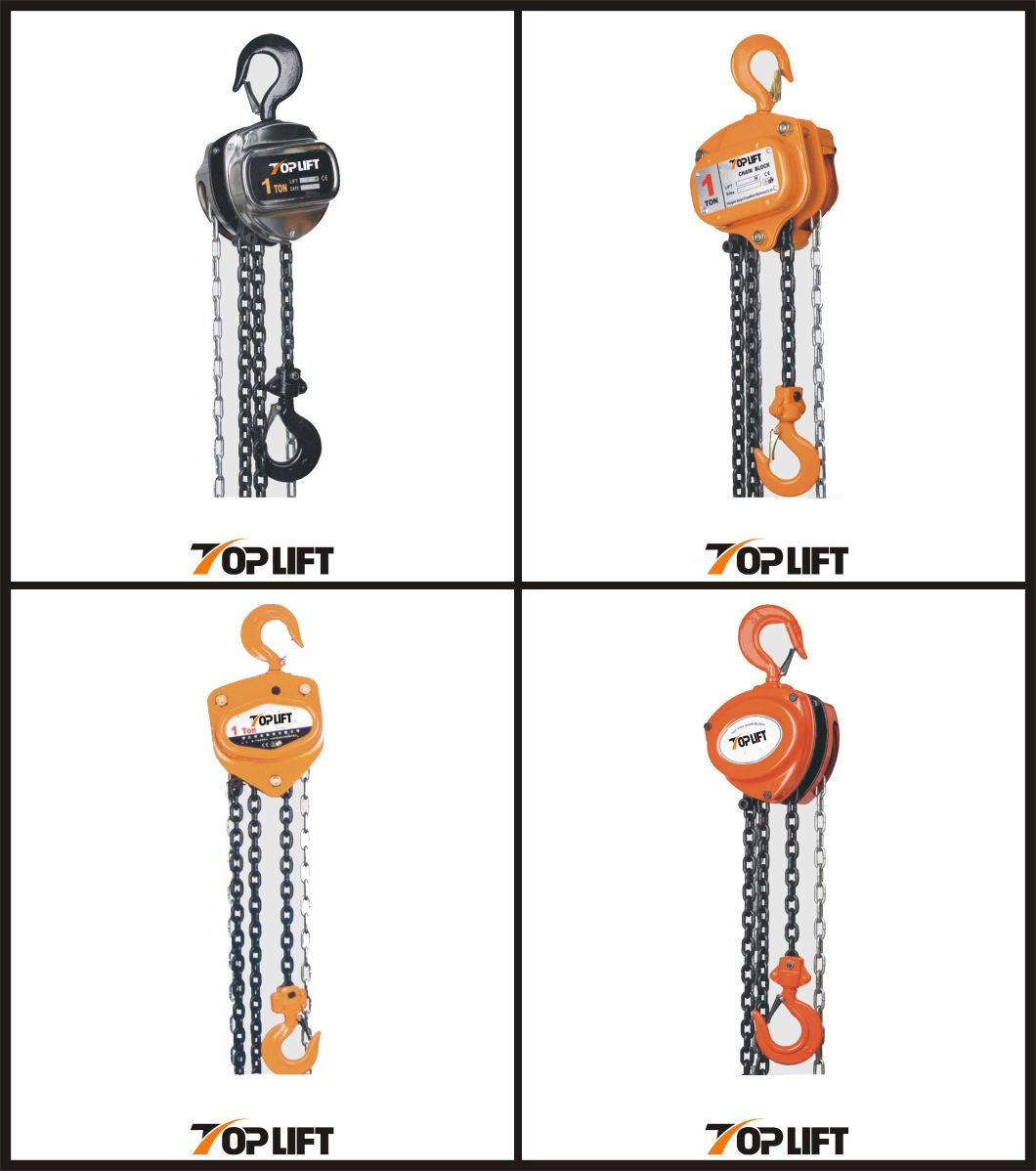 Tp-100V 1t Manual Pulley Chain Block Chain Hoist with G80 Load Chain