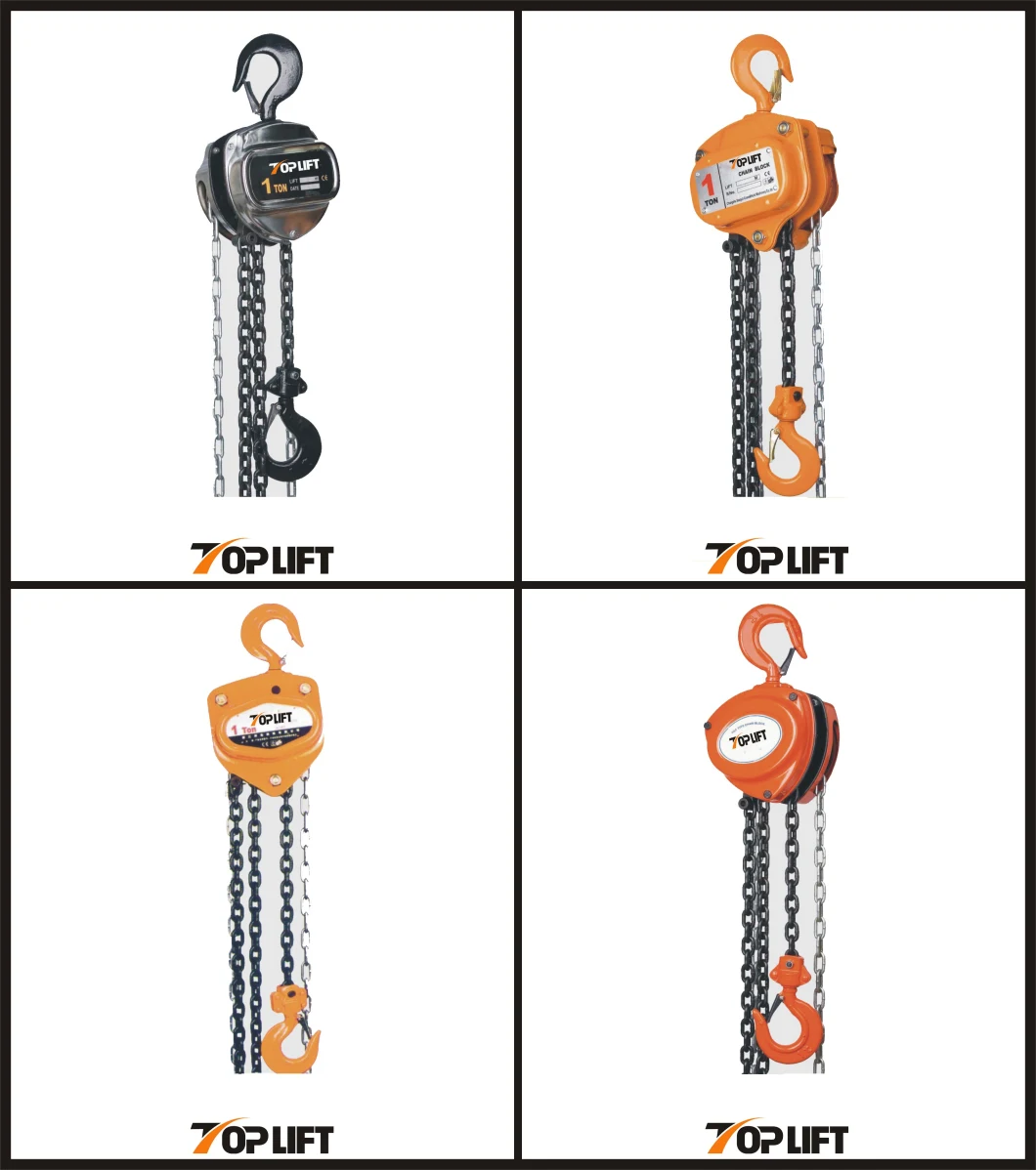 Tp-200V 2t Manual Pulley Chain Hoist Chain Block with G80 Load Chain