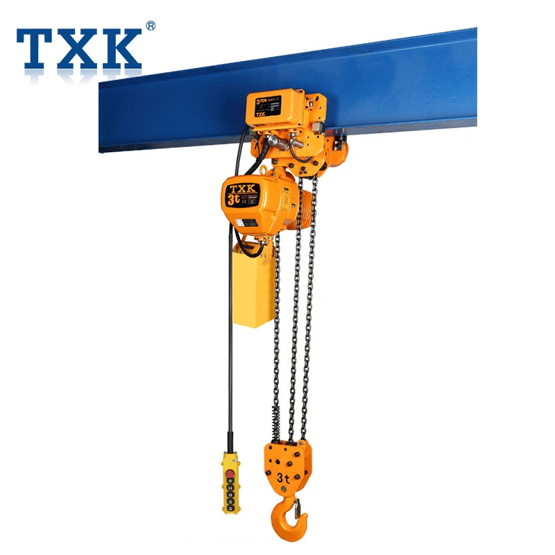 Crane Hoist 3 Ton Electric Chain Hoist with Trolley with 3 Chain Falls 