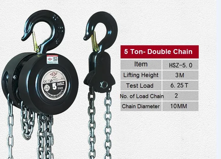 Hot Sell Chain Pully Block, Heavy Duty Round Manual Lifting Chain Hoist