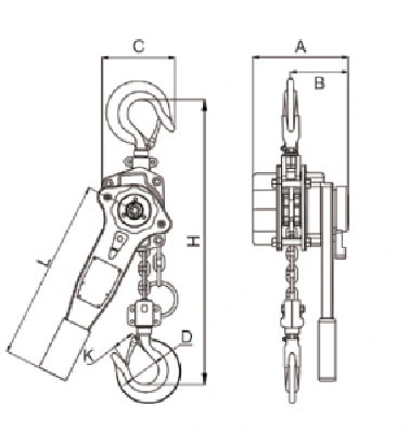 0.75t/1.5t/3t/6t/9t Level Chain Hoist Lever Block