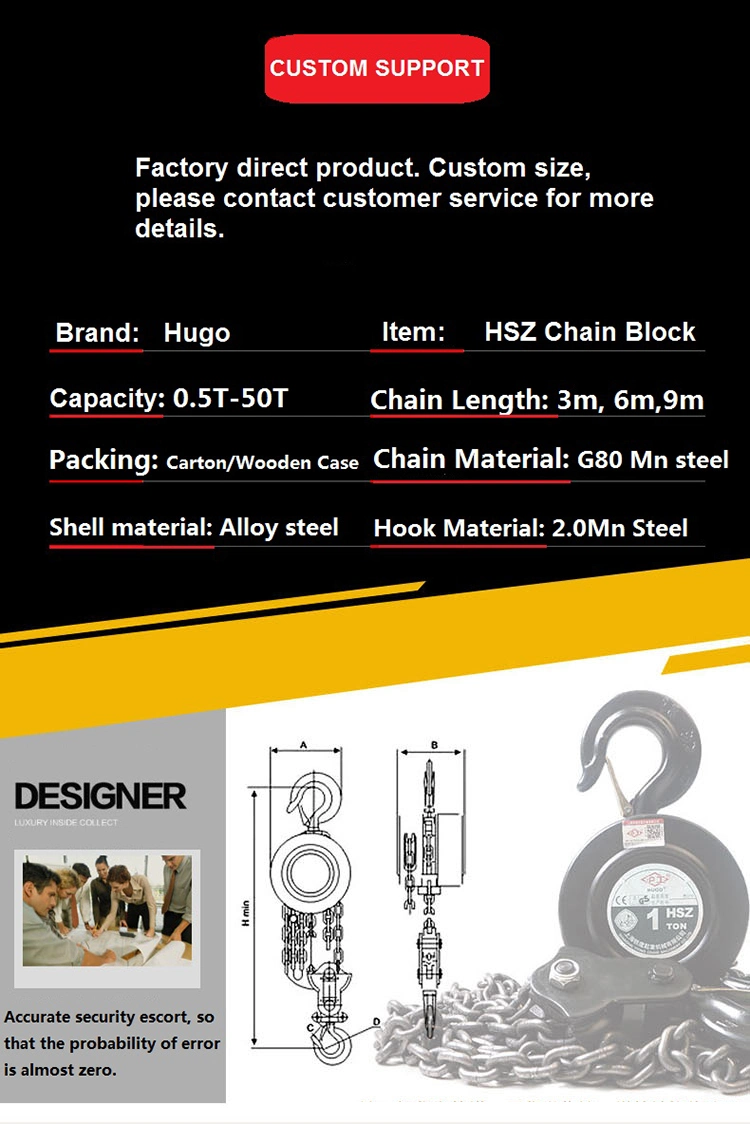 10 Ton Heavy Duty Manual Chain Block Wholesale Chain Hoist