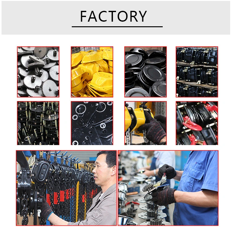 Hangzhou Dele Df Manual Hand Lifting 2ton Chain Hoist Chain Pulley Block