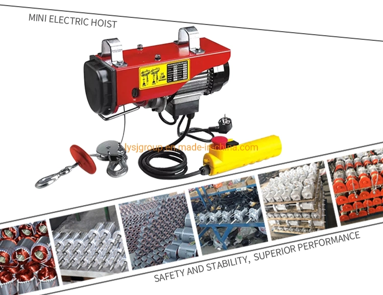 Industrial PA600 300kg 220V Mini Micro Electric Wire Rope Winch Hoist