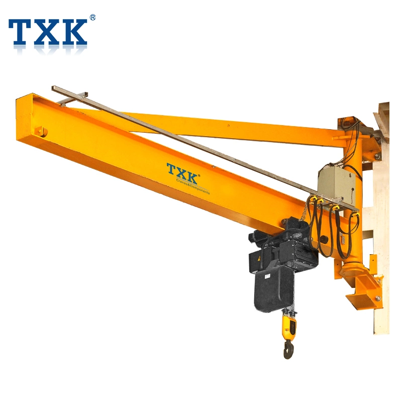 Txk 3t Wall Mounted Slewing Jib Crane with Chain Hoist on Sale