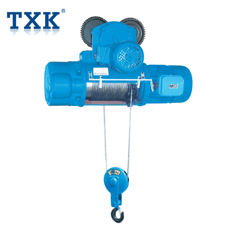 Txk 1ton Electric Wire Rope Pulling Hoist with Motorized Trolley with Overload Protection