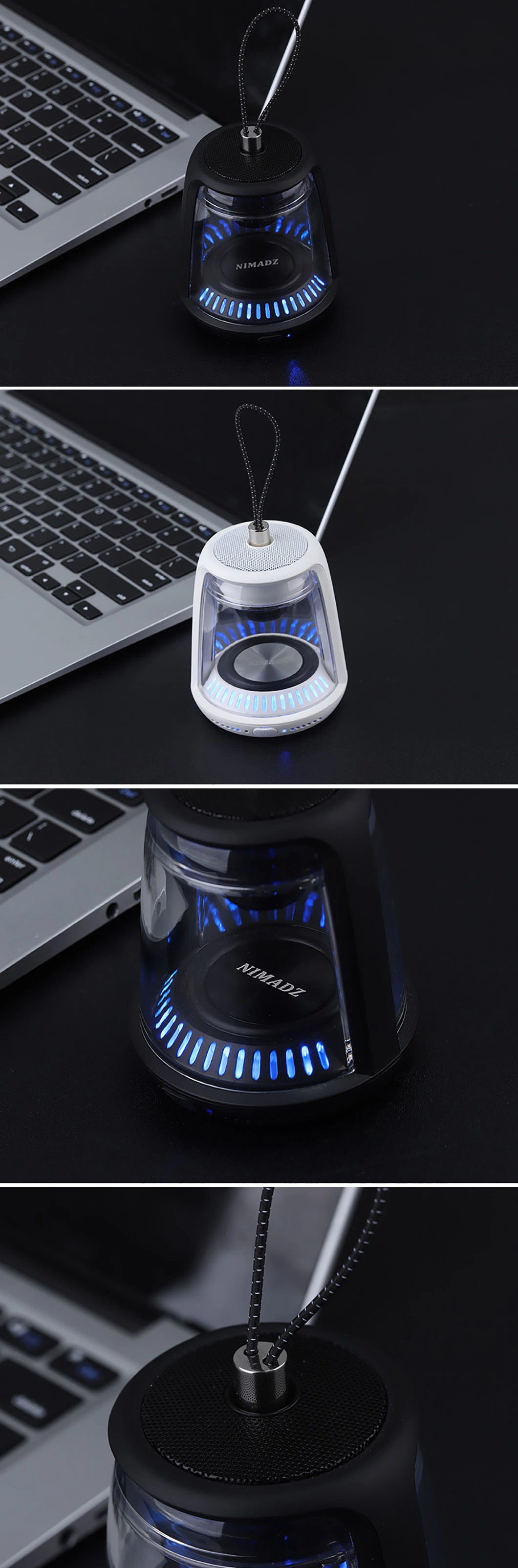 Customize Tower Shape Tweeter Speakerled Lights Mini Portable Speaker Logo Customized Bluetooth Speaker Mini Lamp Speaker
